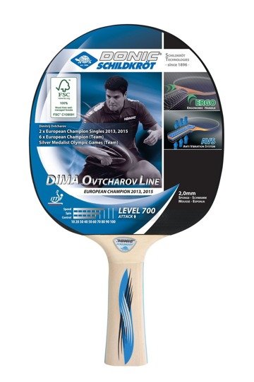 Donic Schildkrot Ovtcharov 700 Table Tennis Bat - Table Tennis Paddles Tennis and Racquet - sporti-shop.com