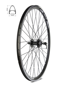 Aluminum XMX Front Bicycle Wheel 26" Disc Brake compatible Black