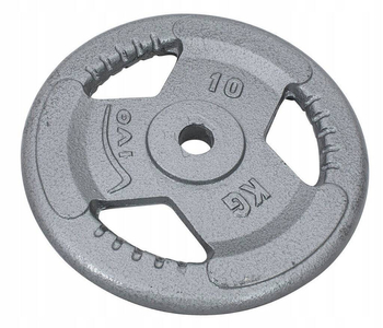 Cast-Iron Weight Disk Plate 10 kg - Silver 