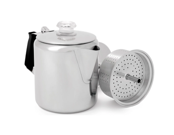 Coffee Maker GSI Outdoors Glacier Stainless Coffee Percolator - 6 cup