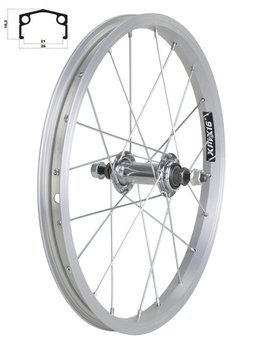 Front Bicycle Wheel 16", Aluminum rim , steel hub