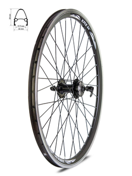 Front Wheel 26" Hub JY-853 Black Disc Brake Compatible