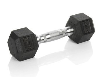 HEXHEAD DUMBBELL HEX 2.5 KG BLACK HEXAGONAL DUMBBELL