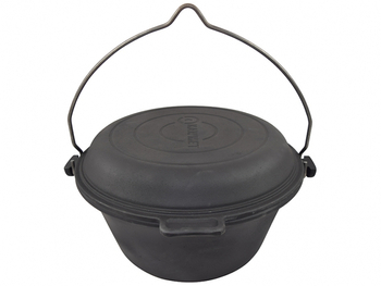 Kawmet 2 in 1 Cast Iron Hunting Cauldron - 9L + Pan