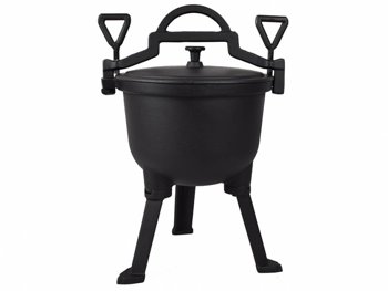 Kawmet Cast Iron Cauldron - Dutch Oven with Legs 4l