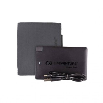 LIFEVENTURE RFiD Charger Wallet with power bank, Recycled, Grey