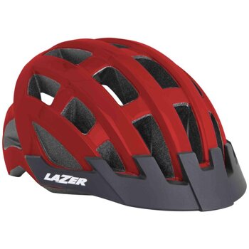 Lazer COMP DLX helmet red black+ mesh + LED