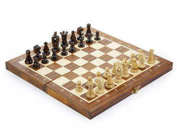 Magiera Complete veneered wood chess