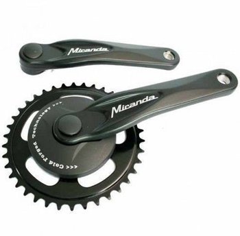 Miranda 1-speed Crankset Alfa 1 46 T x 170 mm alu Black