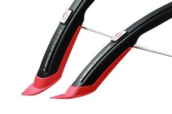 Mudguards 28 "set, UBIQUIT SDS 45mm black-red mud flap