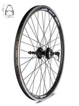 Rear Wheel 24" Nabe JY-D854SE Disc Brake compatible Black