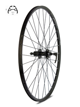 Rear wheel Rodi Excalibur XC 26", 8-10-speed cassette, disc brake, machine bearings - Black