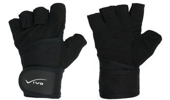 Spandex bodybuilding gloves black Vivo 1091