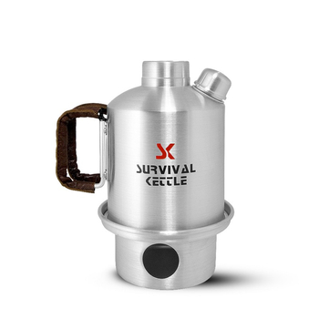 Survival Kettle Half aluminum travel kettle + steel stove