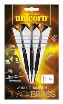 Unicorn Black Brass Gary Anderson 19g Soft Tip 23664 darts 