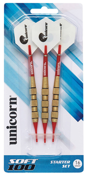 Unicorn darts Soft 100 16g soft tip 71907