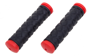 Verso HL-G73 120mm black/red handlebar grips pair 