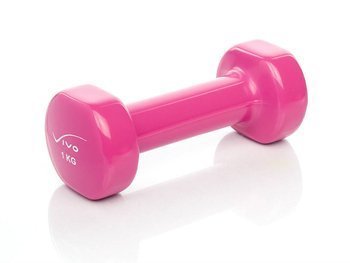 Vinyl Dumbbell 1.0 kg pink - sold single