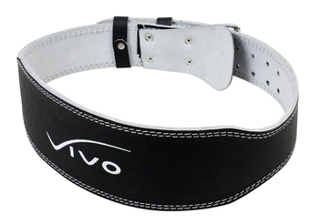 Vivo 5085 Leather Bodybuilding Belt Black Weight Lifting Belt Training Belt
