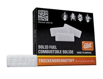 Waterproof Esbit Solid Fuel Tablets 20 x 4g 