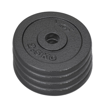 Weight Plate 2.5 kg Black 29 mm Hole Cast Iron Weight Disk Plate