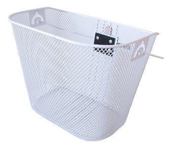 White Front Bike Basket Click