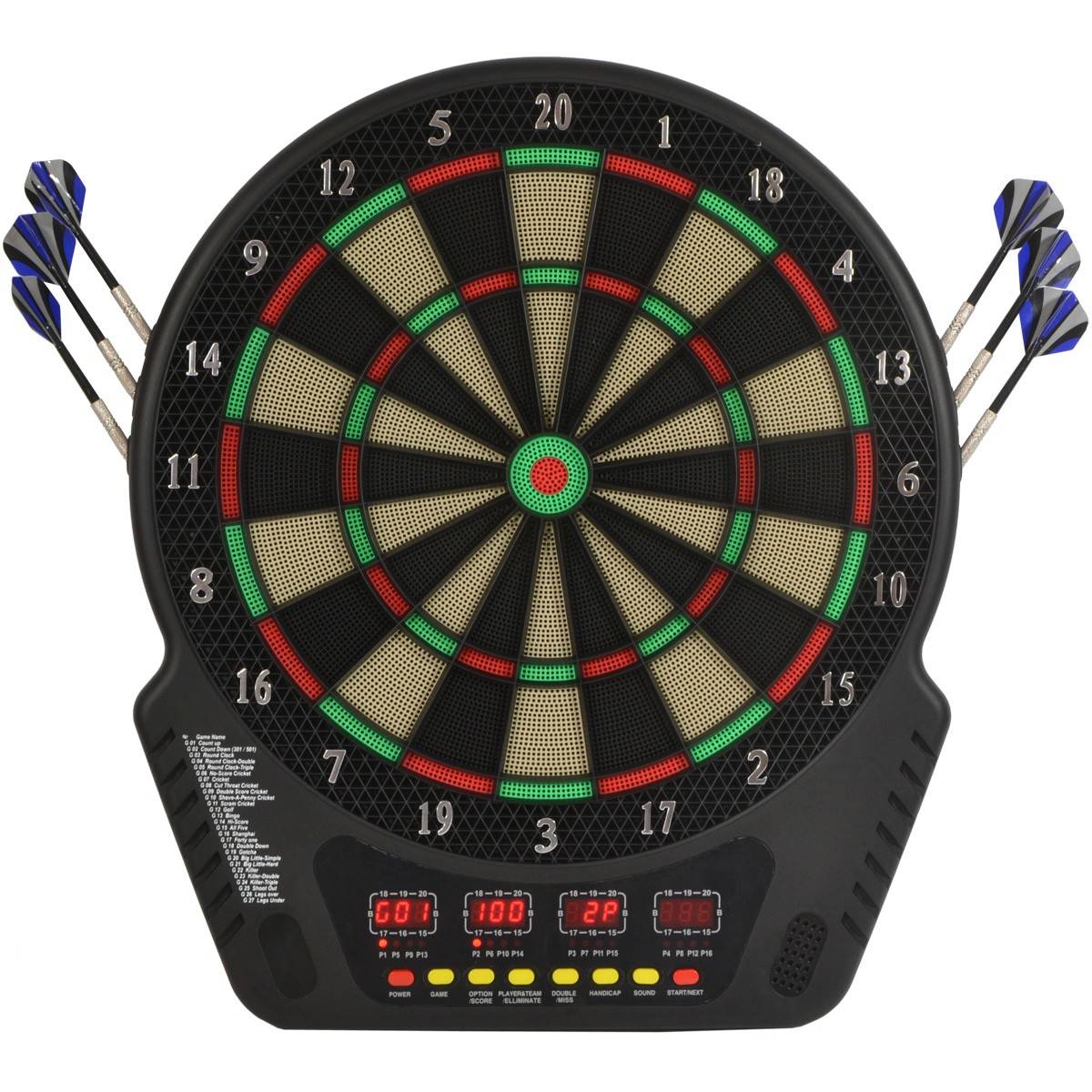 Electronic dartboard Enero 51cm + power supply - Dart Dart Boards Pub ...