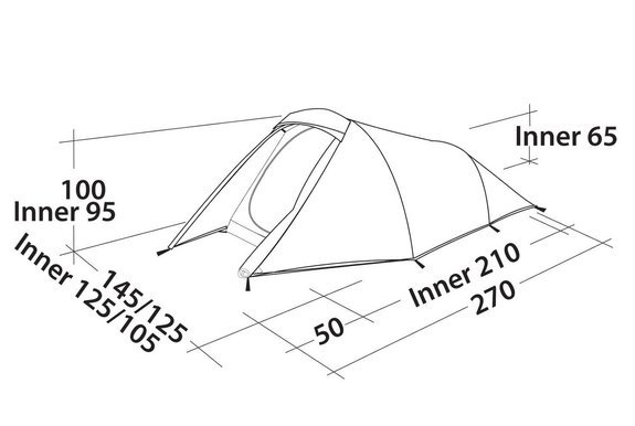 2 - Person Tent Easy Camp Energy 200 - rustic green