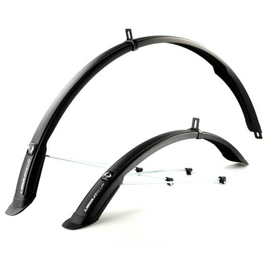 28" mudguards set UBIQUIT SDS 45mm black - black mudguard