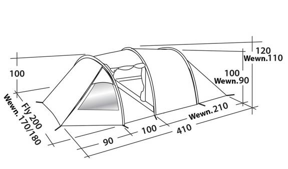 3 - Person Easy Camp Spirit 300 - rustic green