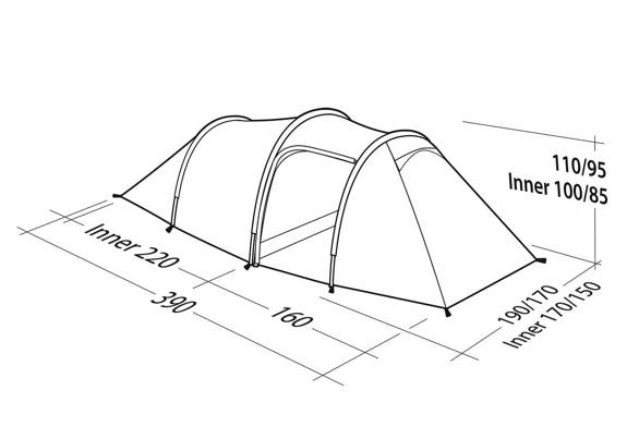 3 - Person Tent Robens Pioneer 3EX - Blue