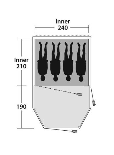 4 - Person Tent Outwell EARTH 4 Tent