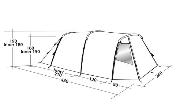 4-person tent Easy Camp Huntsville 400 - rustic green