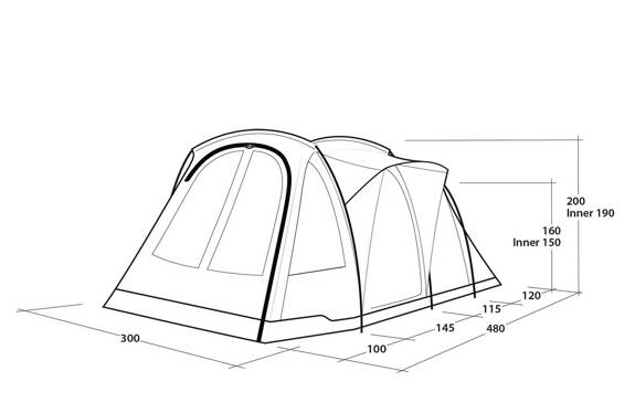 5 - Person Tent Outwell Blackwood 5 - green