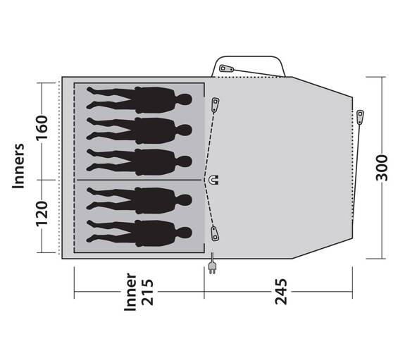 5 - Person Tent Outwell Blackwood 5 - green