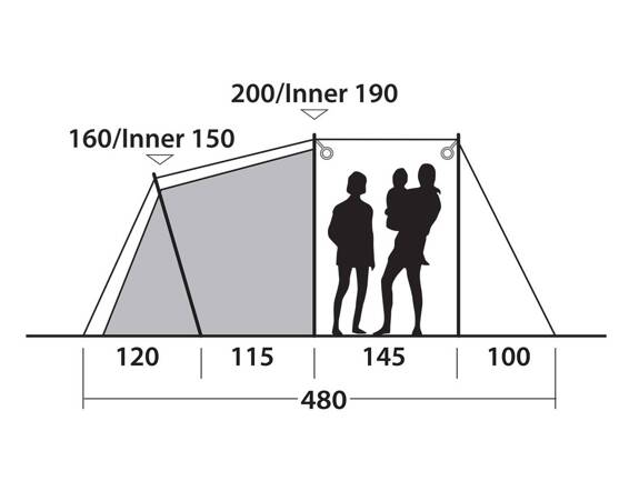 5 - Person Tent Outwell Blackwood 5 - green