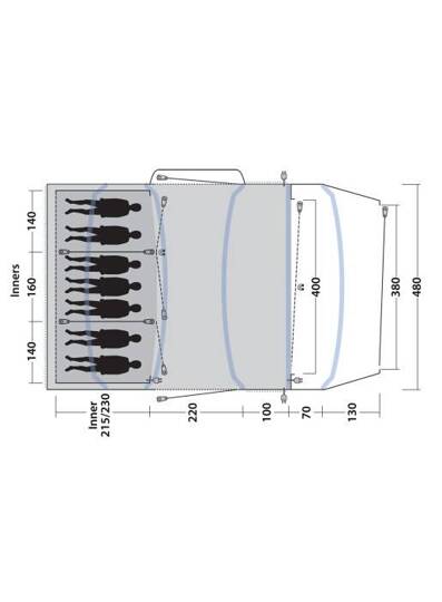 7-person Inflatable Tent Outwell JACKSONDALE 7PA