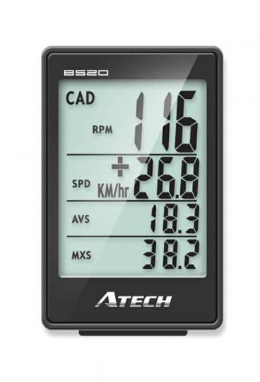 ATECH BS 20-BV-CA-RTC-FL-EL Wireless Bike Computer