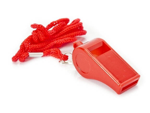 Allright Plastic Ball Whistle - Red