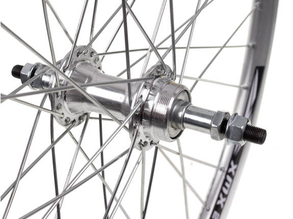 Aluminum Rear Bicycle Wheel 24", rim cone silver, Aluminum hub