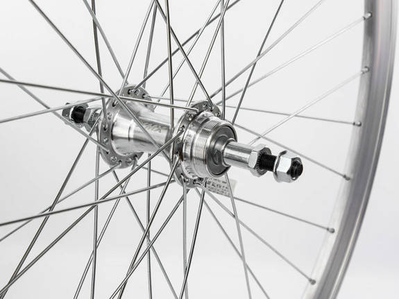 Aluminum Rear Bicycle Wheel 26", rim cone, silver, Aluminum hub