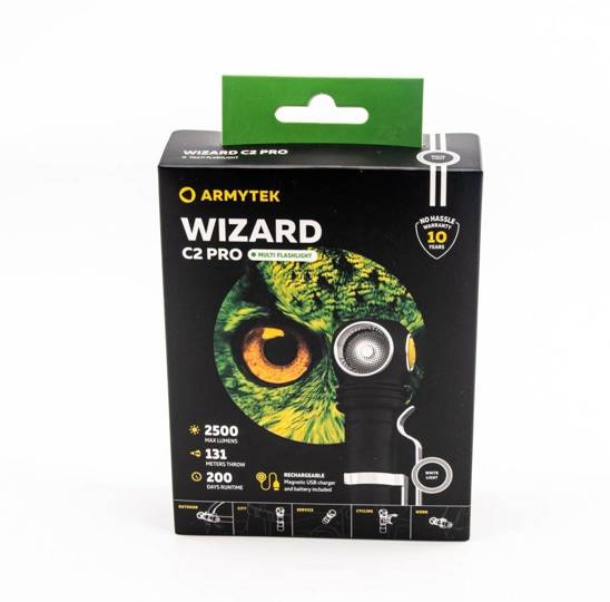 Armytek Flashlight WIZARD C2 PRO MAGNET USB v4 white