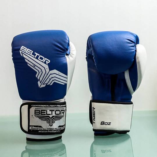 Beltor platinium fighter boxing gloves Tiger 8oz blue B0830