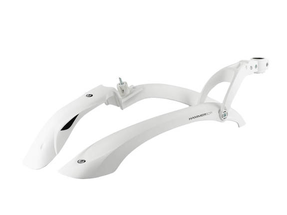 Bicycle Mudguards RAPTOR 1 Set Front and Rear Quick Mount White