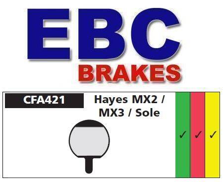 Braking Pads EBC (organic) Hayes Sole GX-2 / MX-2 /MX-3 CFA421R