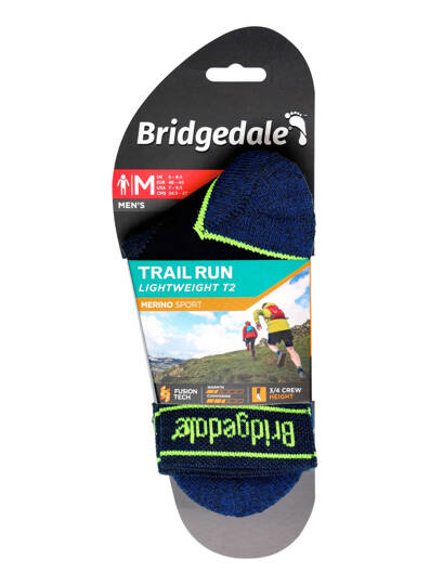 Bridgedale Lightweight T2 Merino Sport 3/4 Crew Socks - blue