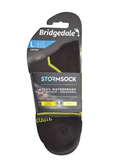 Bridgedale StormSock Lightweight Boot - grey/lime