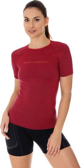 Brubeck SS12040 Women's T-shirt 3D Bike Pro short sleeve maroon