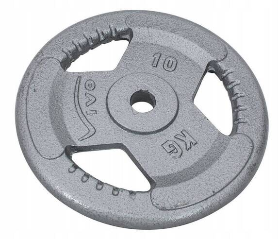 Cast-Iron Weight Disk Plate 10 kg - Silver 