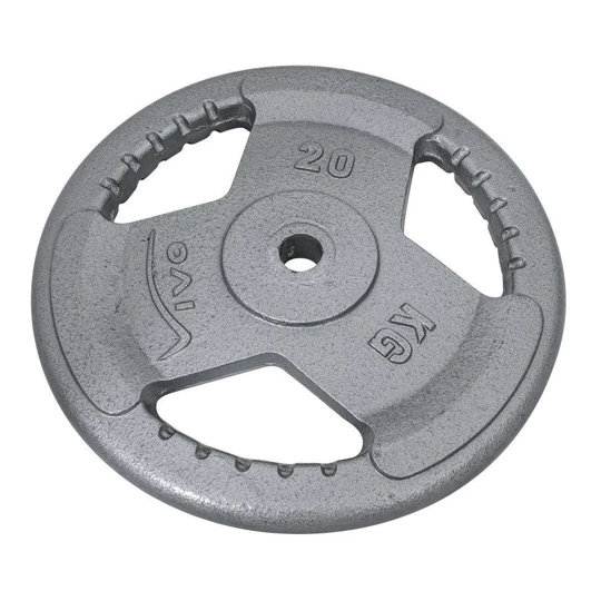 Cast-Iron Weight Plate - 20 kg - Silver Weight Lifting Plate